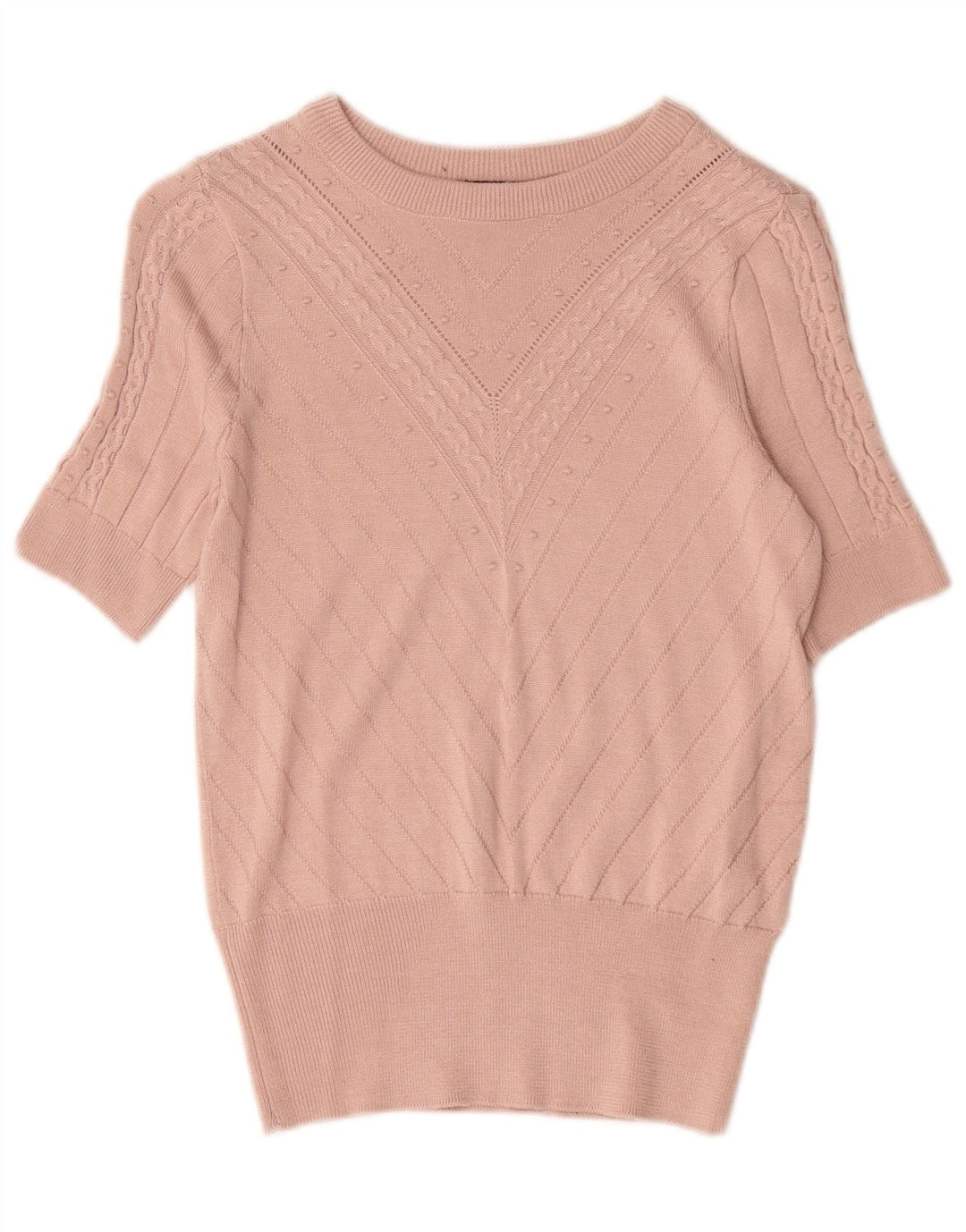 Marks & Spencer Jersey de Cuello Redondo para Mujer UK 8 Small Pink