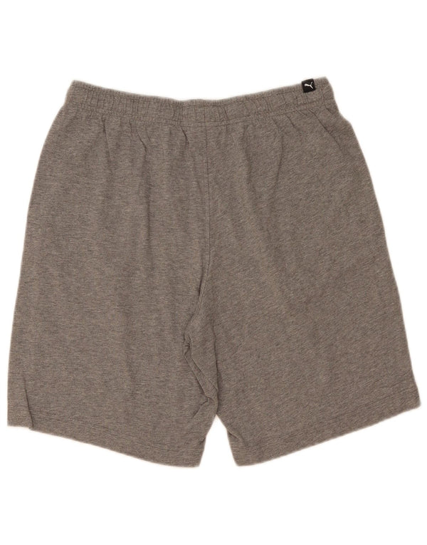 Pantalones cortos deportivos Puma para hombre de algodón gris medio