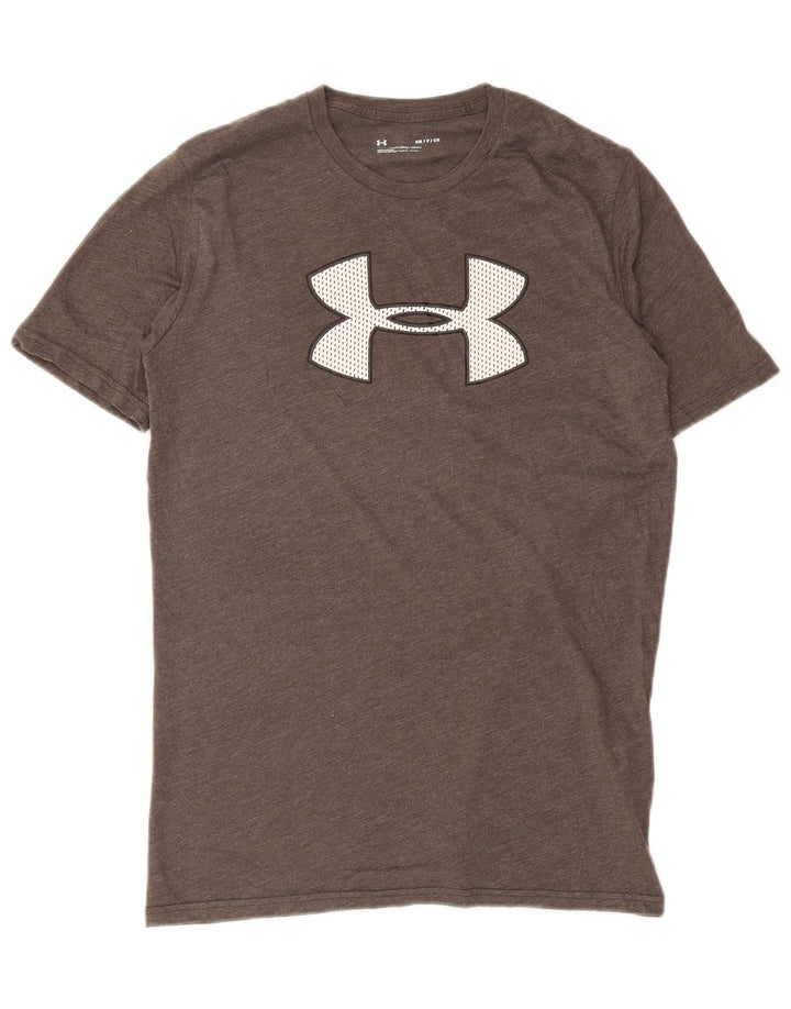 Under Armour Camiseta gráfica para hombre Top pequeño de algodón gris