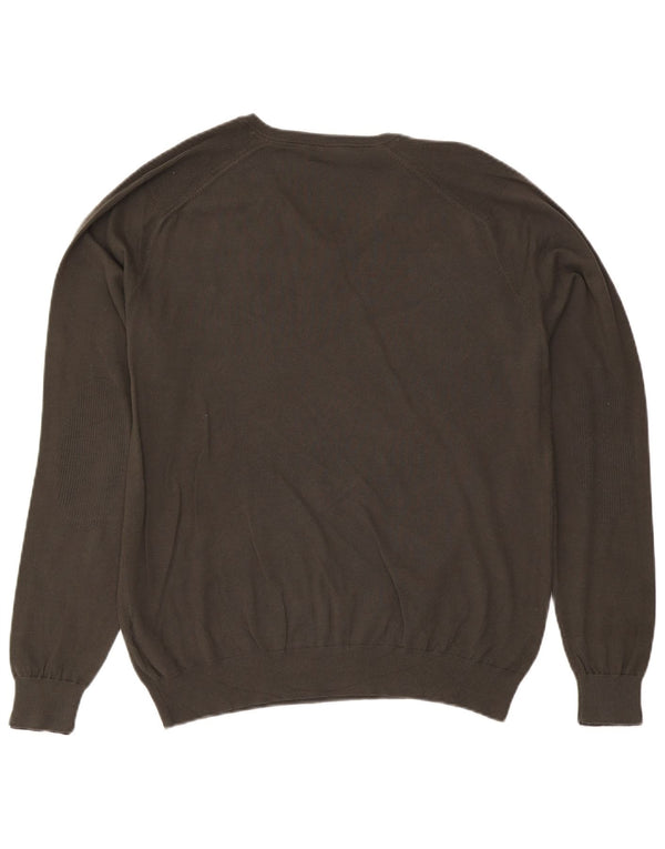 Guess Jersey con Cuello en V para Hombre XL Caqui Algodón