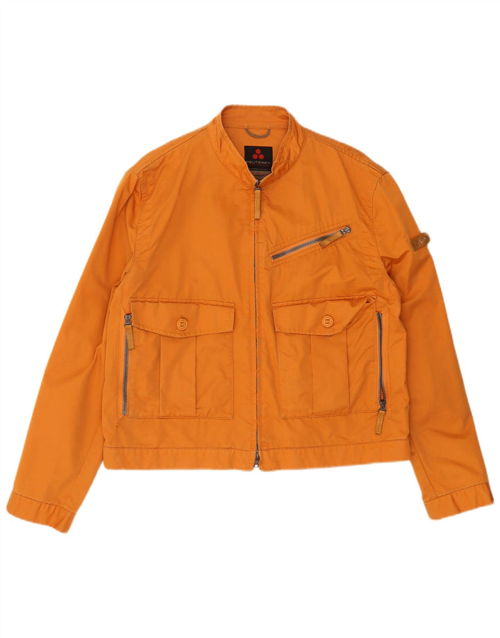 PEUTEREY Chaqueta Bomber para Hombre UK 40 Grande Algodón Naranja