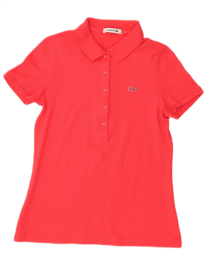 Polo Lacoste Mujer Talla 38 Mediano Rojo Algodón