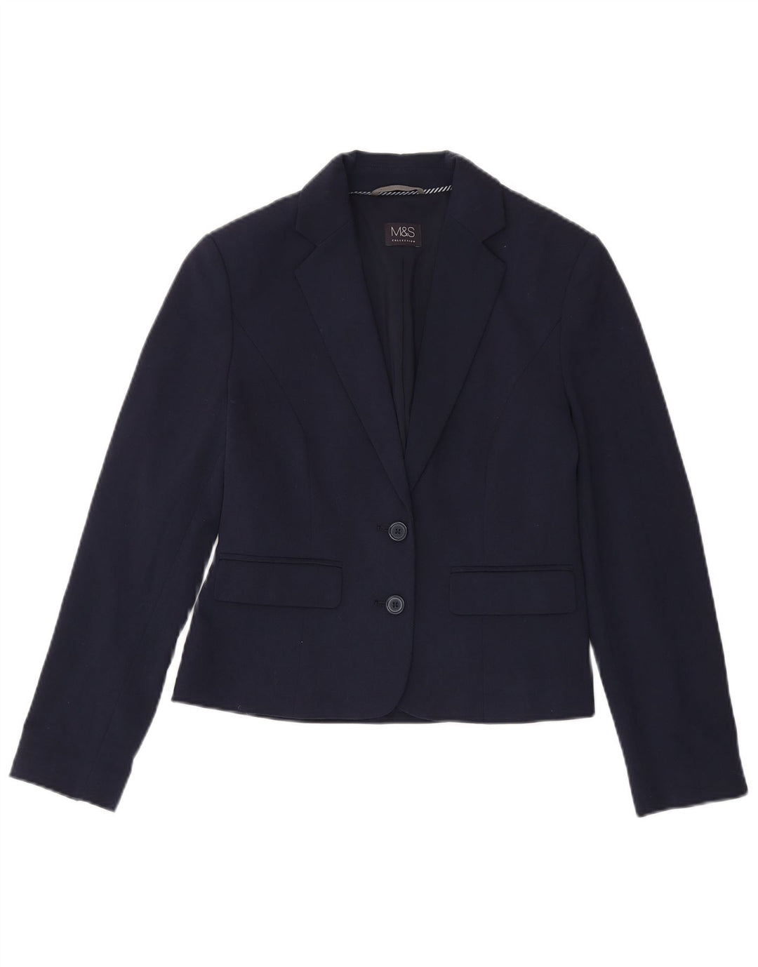 Marks & Spencer Chaqueta Blazer de 2 Botones para Mujer UK 8 Small Azul Marino