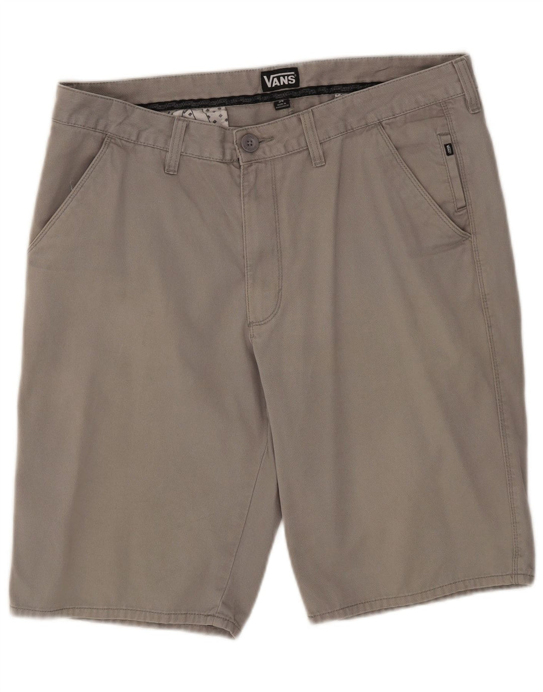 Vans Shorts casuales para hombre W34 Algodón gris grande