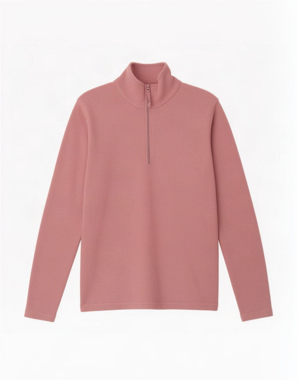 Jersey polar con cremallera y cuello para mujer de Mountain Warehouse UK 6 XS Poliéster rosa