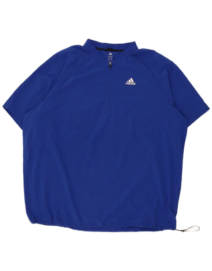 Adidas - Chándal de manga corta para hombre, talla 3XL, poliéster azul