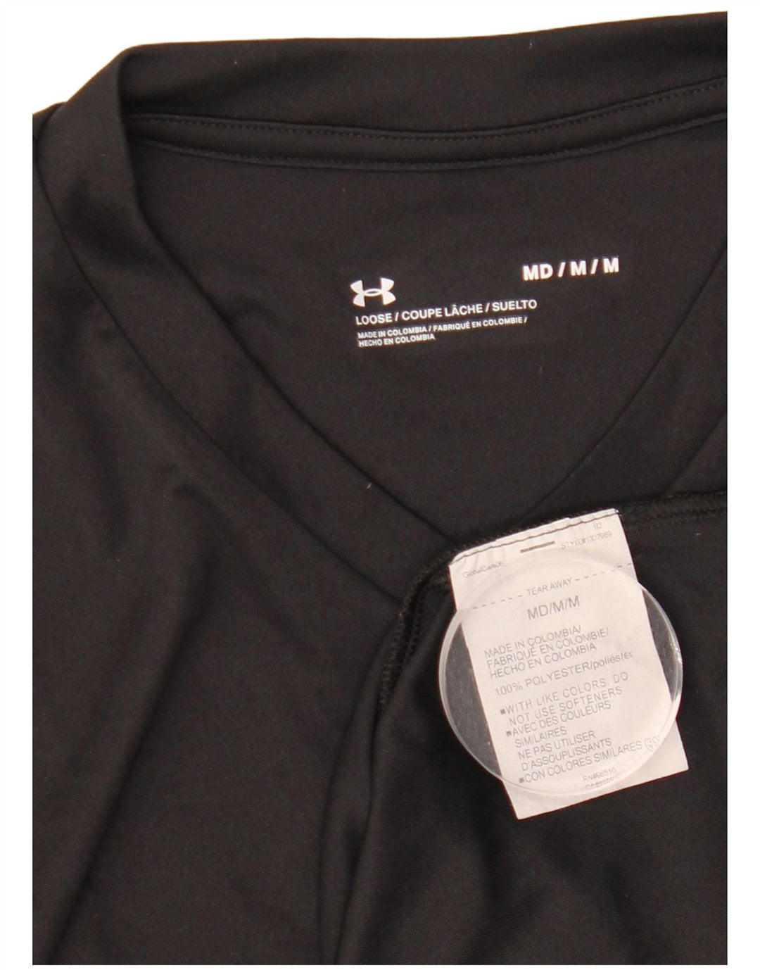 UNDER ARMOUR Camiseta para hombre Top Medium Negro Poliéster