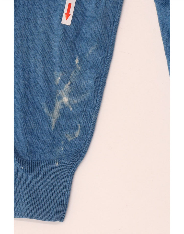MARKS & SPENCER Jersey con cuello en V para hombre Pequeño Algodón azul