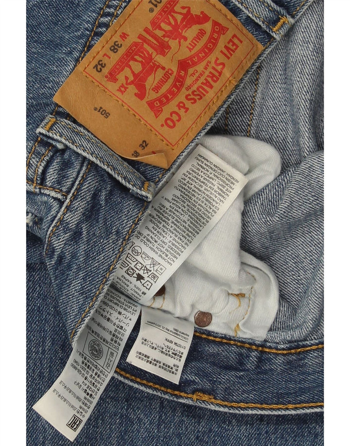 Levi's Vaqueros rectos 501 para hombre W38 L32 Algodón azul