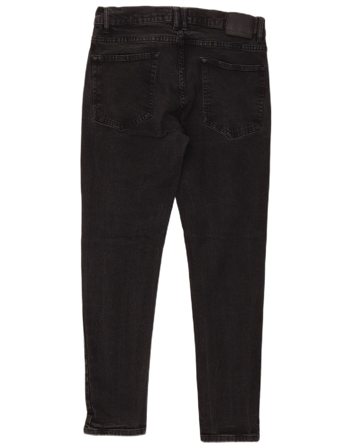ZARA Vaqueros pitillo para hombre EU 44 Large W34 L30 Negro