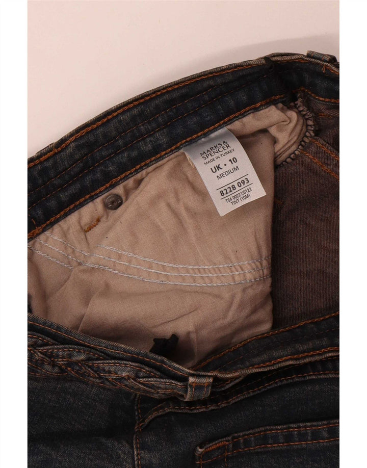 Marks & Spencer Vaqueros Bootcut para Mujer UK 10 Small W28 L30 Azul Marino