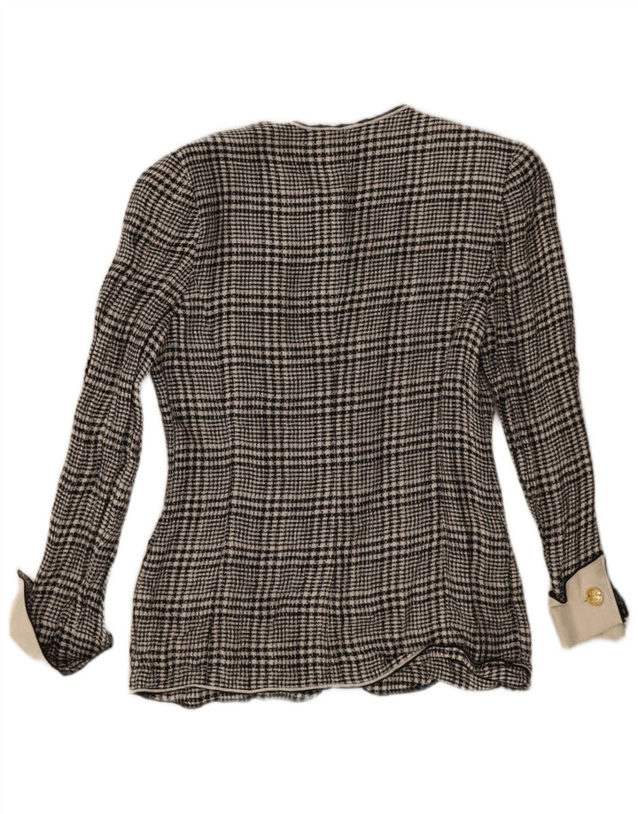 Roccobarocco Cárdigan para mujer IT 44 Medium Black Houndstooth