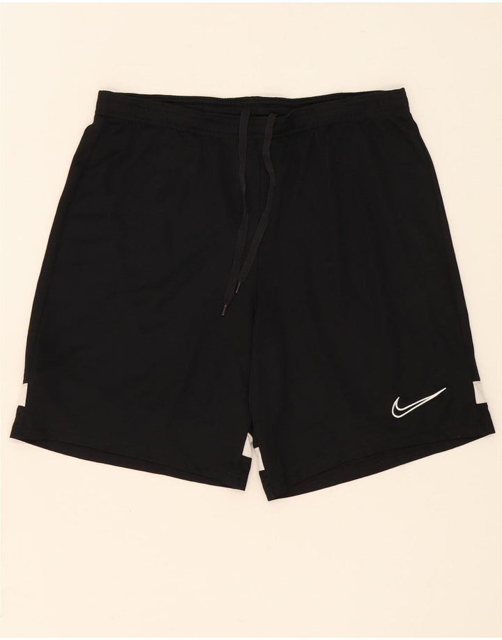 Nike Pantalones cortos deportivos Dri Fit para hombre Poliéster moteado negro mediano