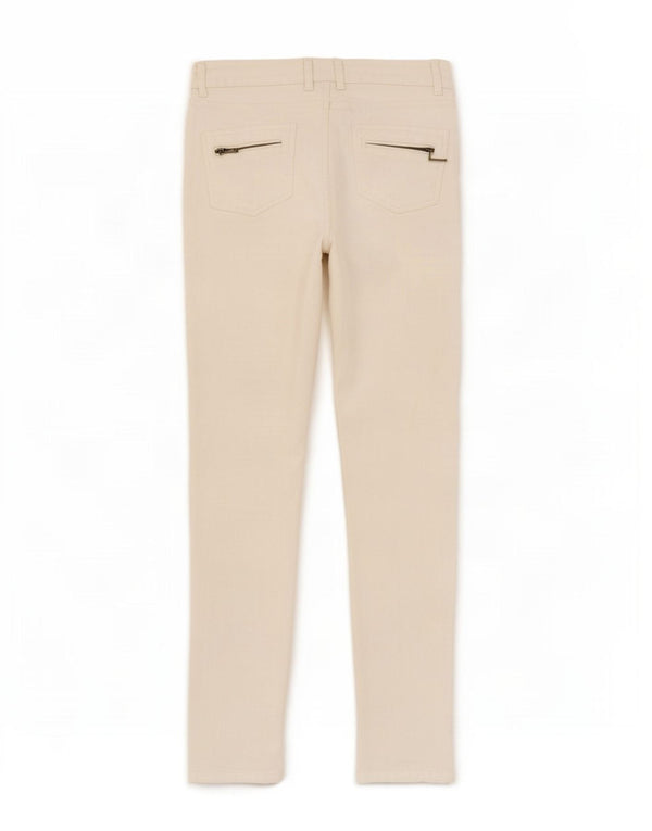 Zara Vaqueros Pitillo Mujer EU 40 Mediano W30 L30 Algodón Blanco