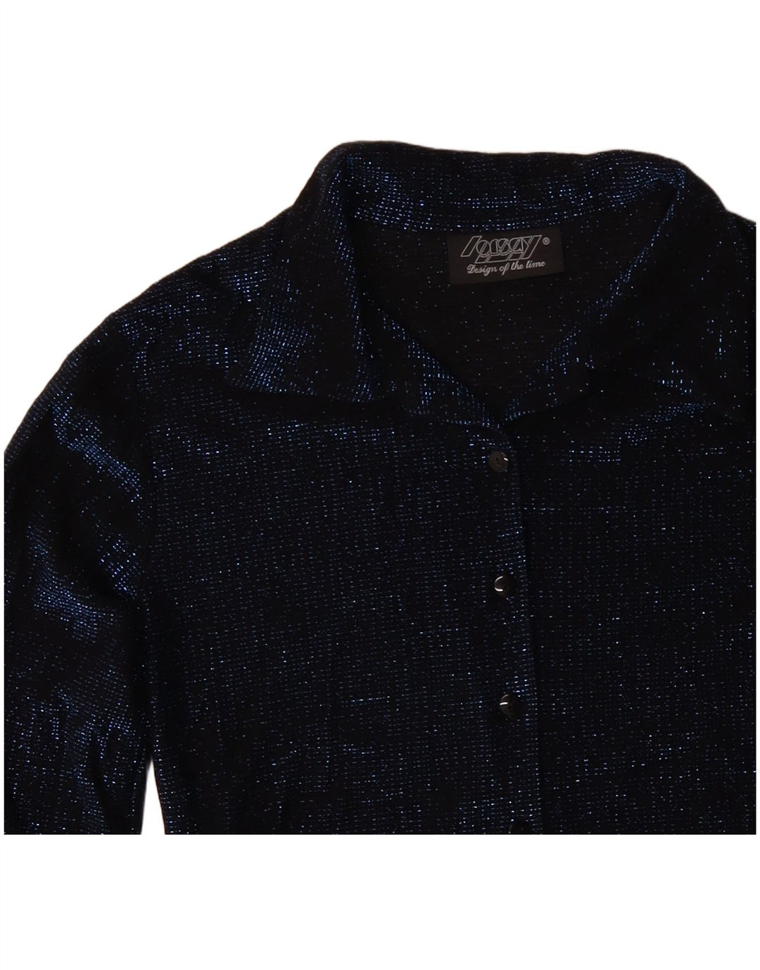 ORSAY Blusa camisera para mujer UK 8 Small Elastano moteado azul marino