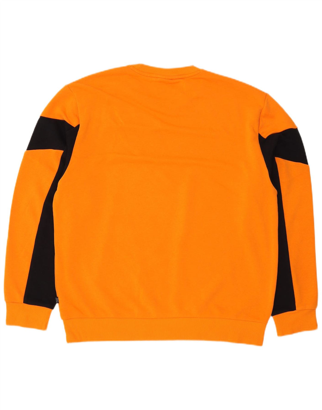 Puma Hombre Sudadera Gráfica Jumper Large Naranja Colorblock Algodón
