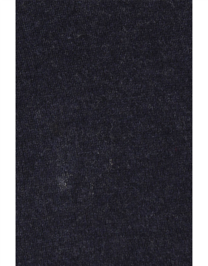 JAMES PRINGLE Jersey de cuello redondo para hombre de lana azul marino grande