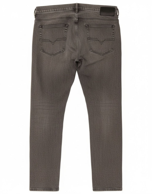 Diesel Hombre D-Yennox Vaqueros Tapered W34 L32 Algodón Gris
