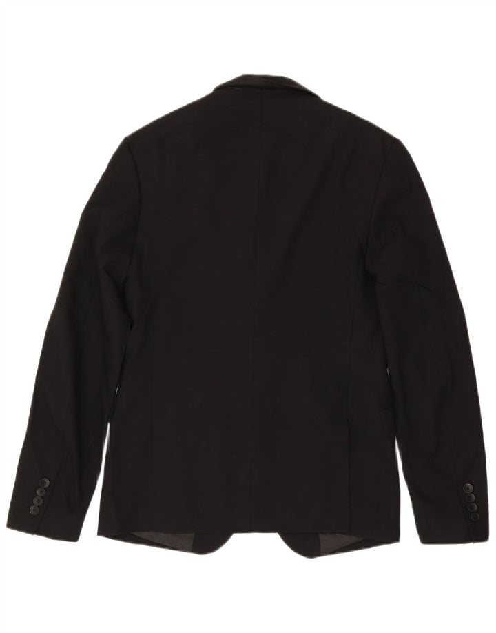 ZARA Chaqueta Blazer De 2 Botones Para Hombre EU 44 XS Viscosa Azul Marino