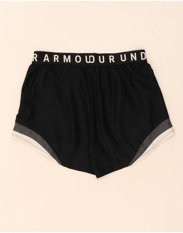 Under Armour Pantalones cortos deportivos Heat Gear para mujer UK 10 Small Black Colourblock