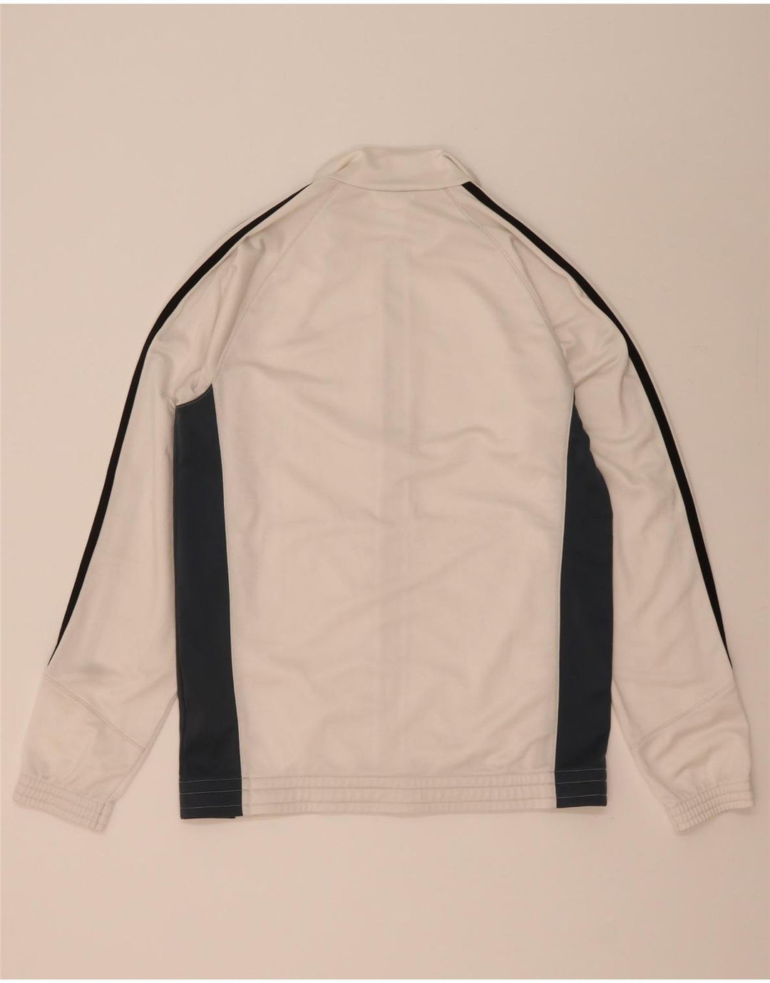 Adidas Hombre Chándal Top Chaqueta UK 36/38 Small Blanco Colorblock Poliéster