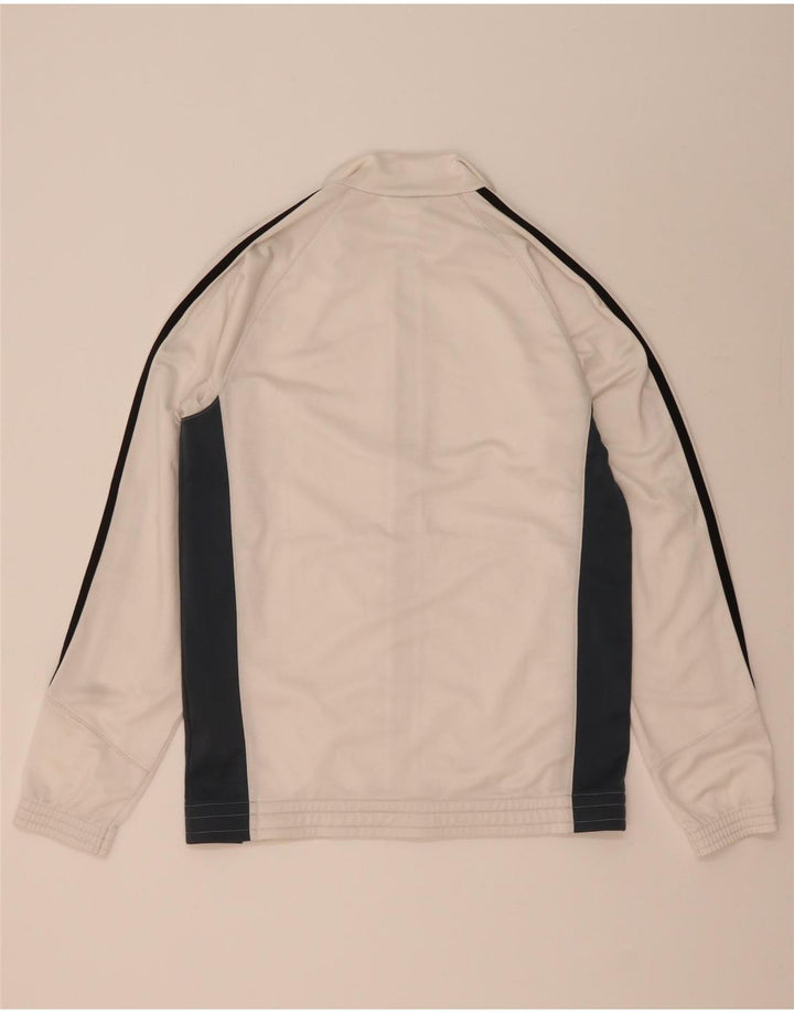 Adidas Hombre Chándal Top Chaqueta UK 36/38 Small Blanco Colorblock Poliéster