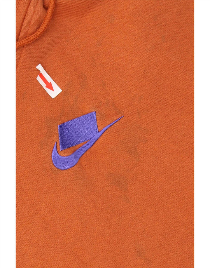 Nike - Jersey con capucha extragrande para mujer, talla 40, algodón naranja mediano