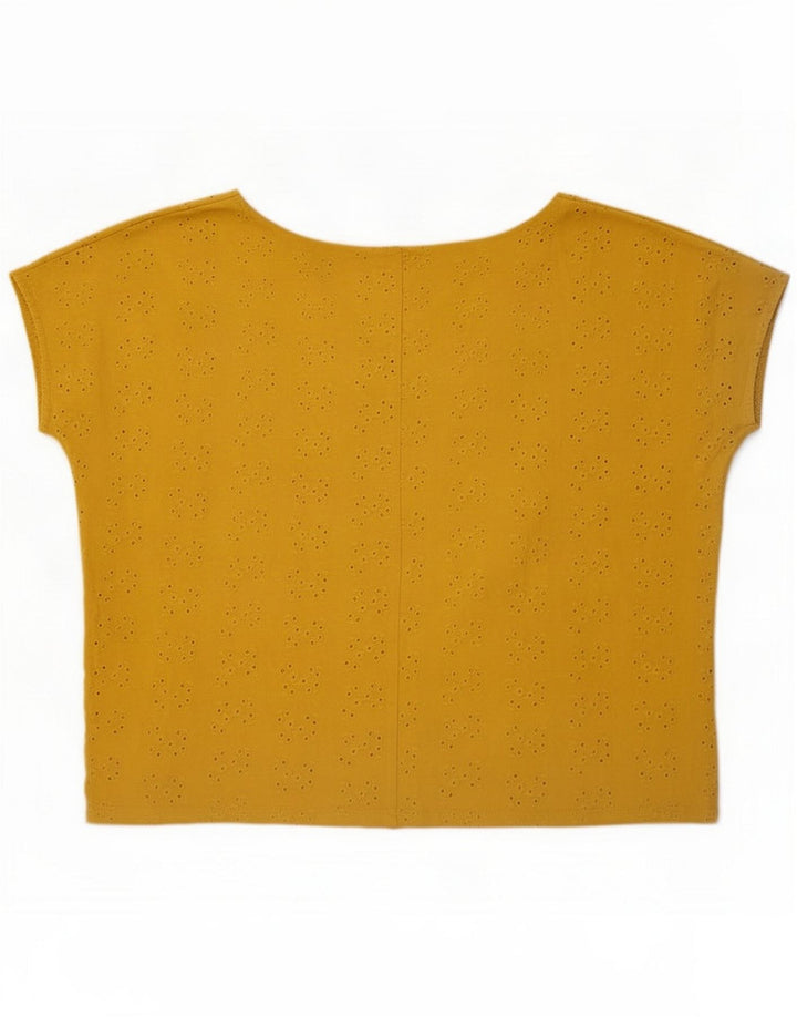 White Stuff Blusa para mujer UK 46 Grande Algodón amarillo