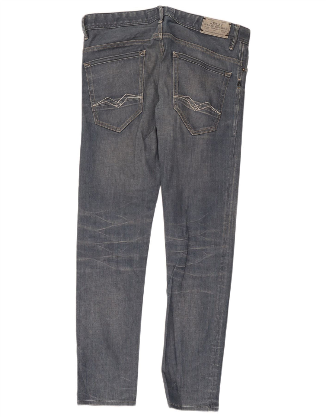 Vaqueros ajustados para hombre Replay W33 L32 Algodón azul