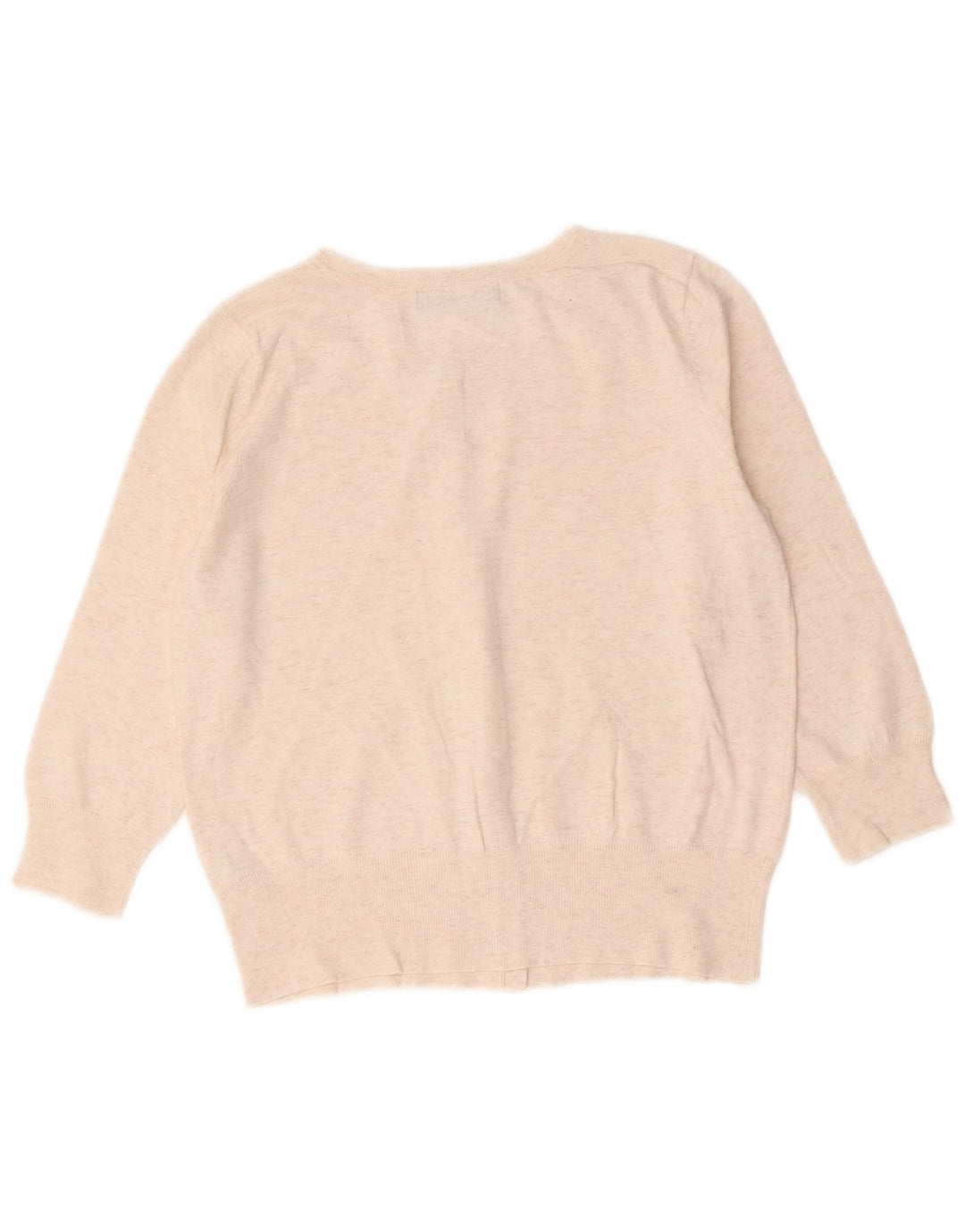 Marks & Spencer Suéter tipo cárdigan para mujer UK 10 Small Beige Moteado