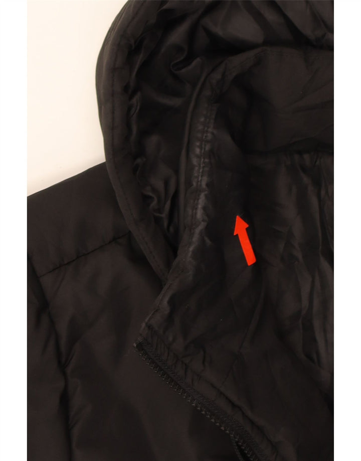 FILA Womens Hooded Padded Jacket UK 20 2XL Black Vintage Fila and Second-Hand Fila from Messina Hembry 