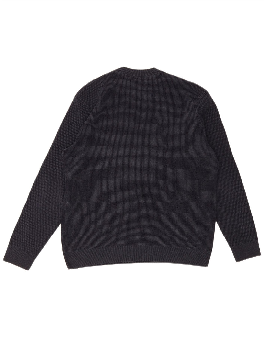 MARKS & SPENCER Jersey de cuello redondo para hombre, talla grande, algodón azul marino