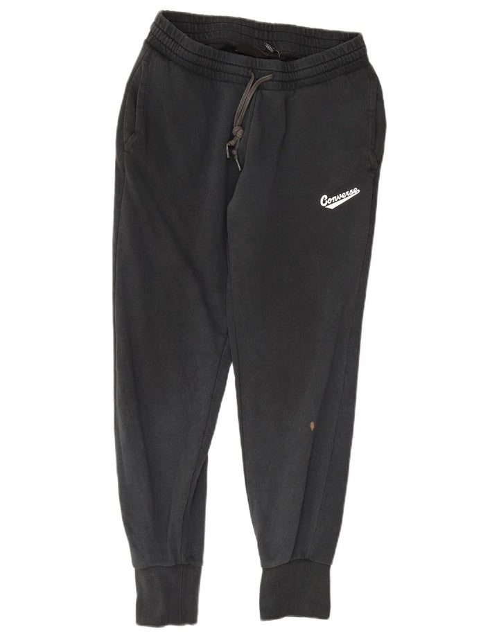 Converse Mujer Chándal Pantalones Joggers UK 12 Mediano Negro Algodón