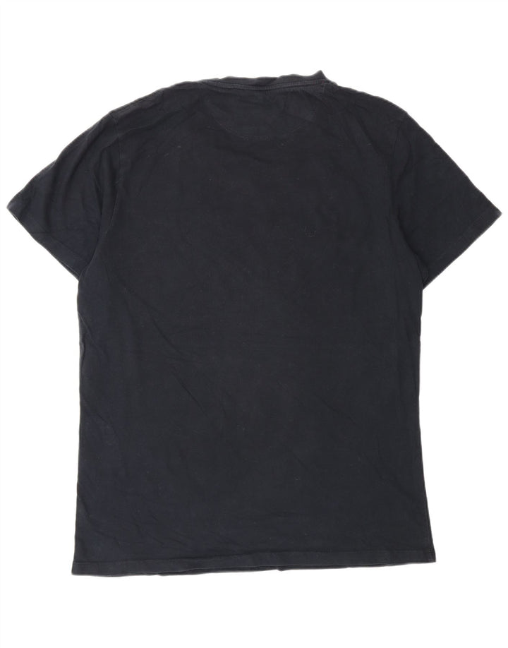 French Connection Camiseta gráfica para hombre Top grande de algodón azul marino