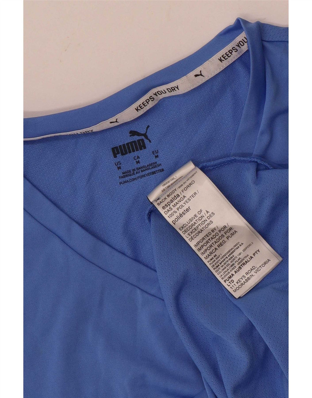 Puma Camiseta para mujer Top UK 12 Azul medio Poliéster