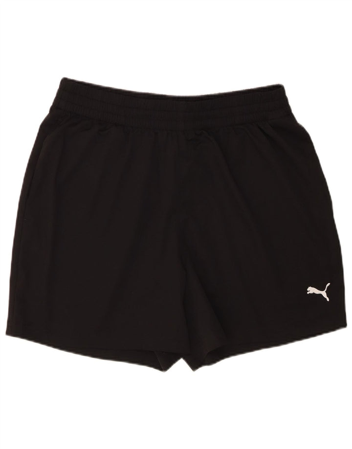 Puma - Pantalones cortos deportivos para hombre, talla grande, poliéster negro