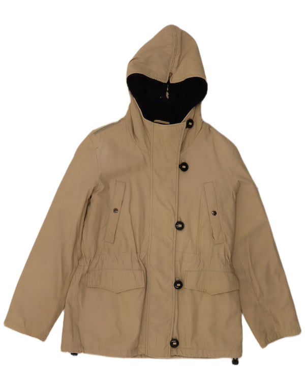 Geox Mujer Respira Chaqueta Parka Extragrande con Capucha UK 40 Large Beige