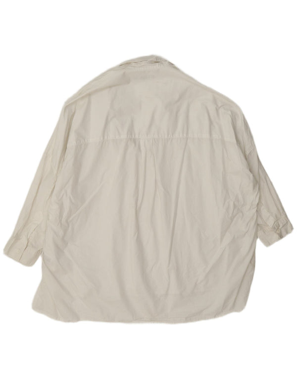 French Connection Camisa tipo jersey extragrande con manga 3/4 para mujer UK 40 XL Blanco