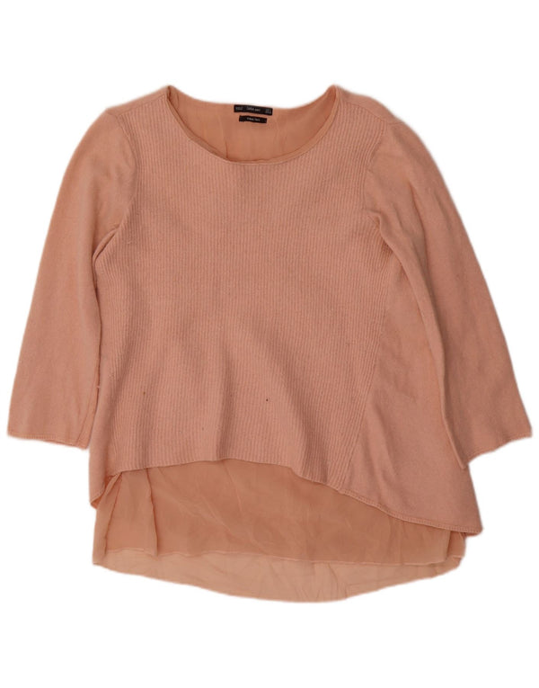 Zara Top tipo túnica de manga 3/4 para mujer Reino Unido 44 Grande Rosa