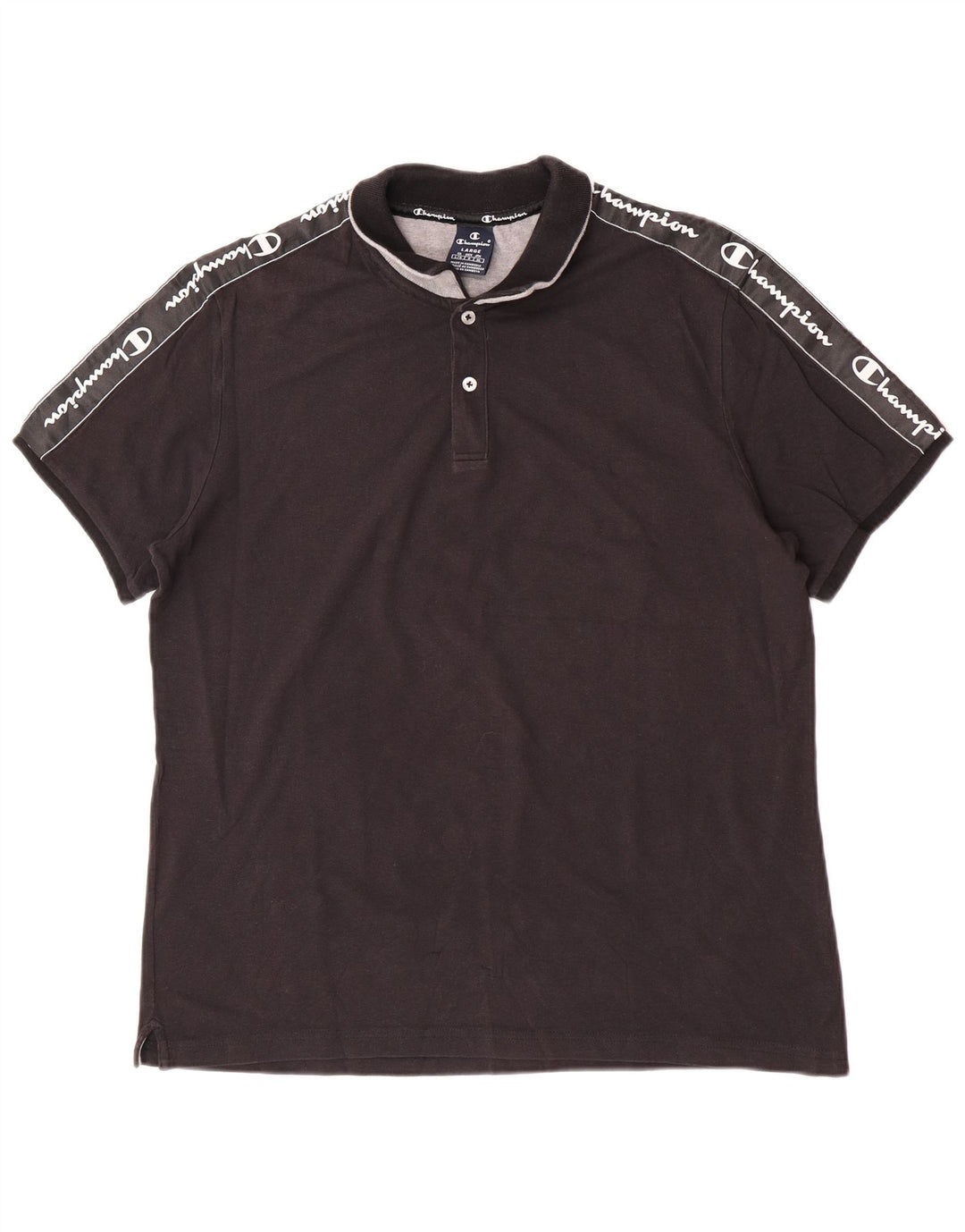 Champion Polo Gráfico Para Hombre Grande Negro