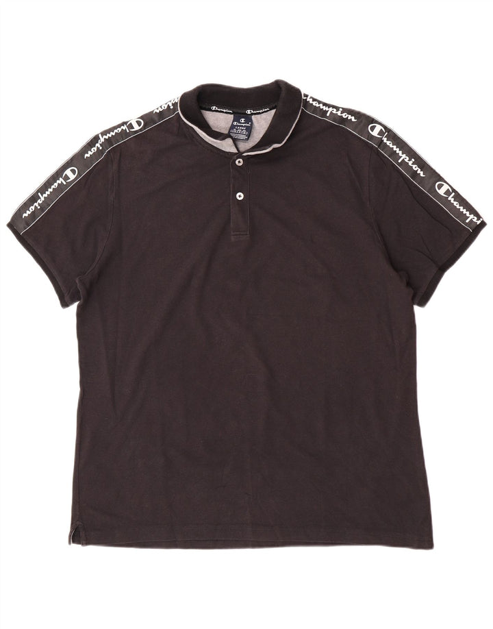 Champion Polo Gráfico Para Hombre Grande Negro