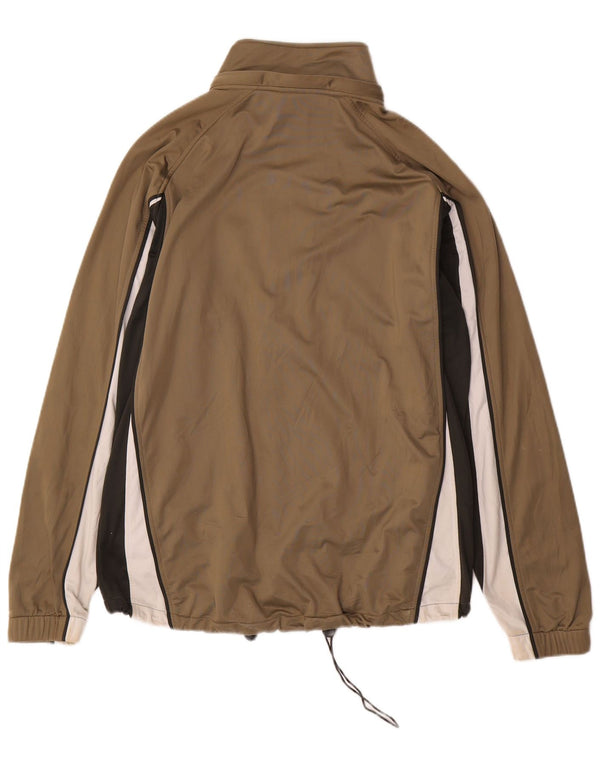 Asics Hombre Chándal Top Jacket Medium Caqui Colorblock Poliéster