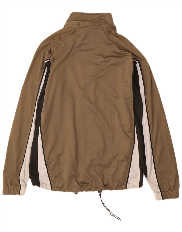 Asics Hombre Chándal Top Jacket Medium Caqui Colorblock Poliéster