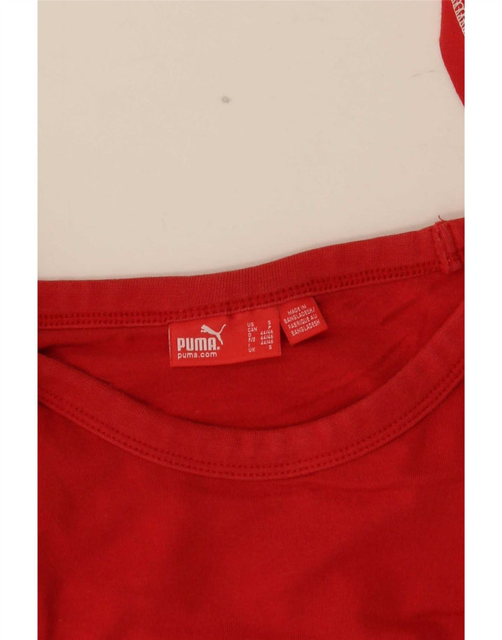 Puma Hombre Gráfico Top Manga Larga Pequeño Rojo