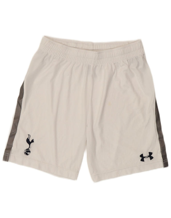 Under Armour Pantalones cortos deportivos para niños 13-14 años XL Blanco Colorblock Poliéster