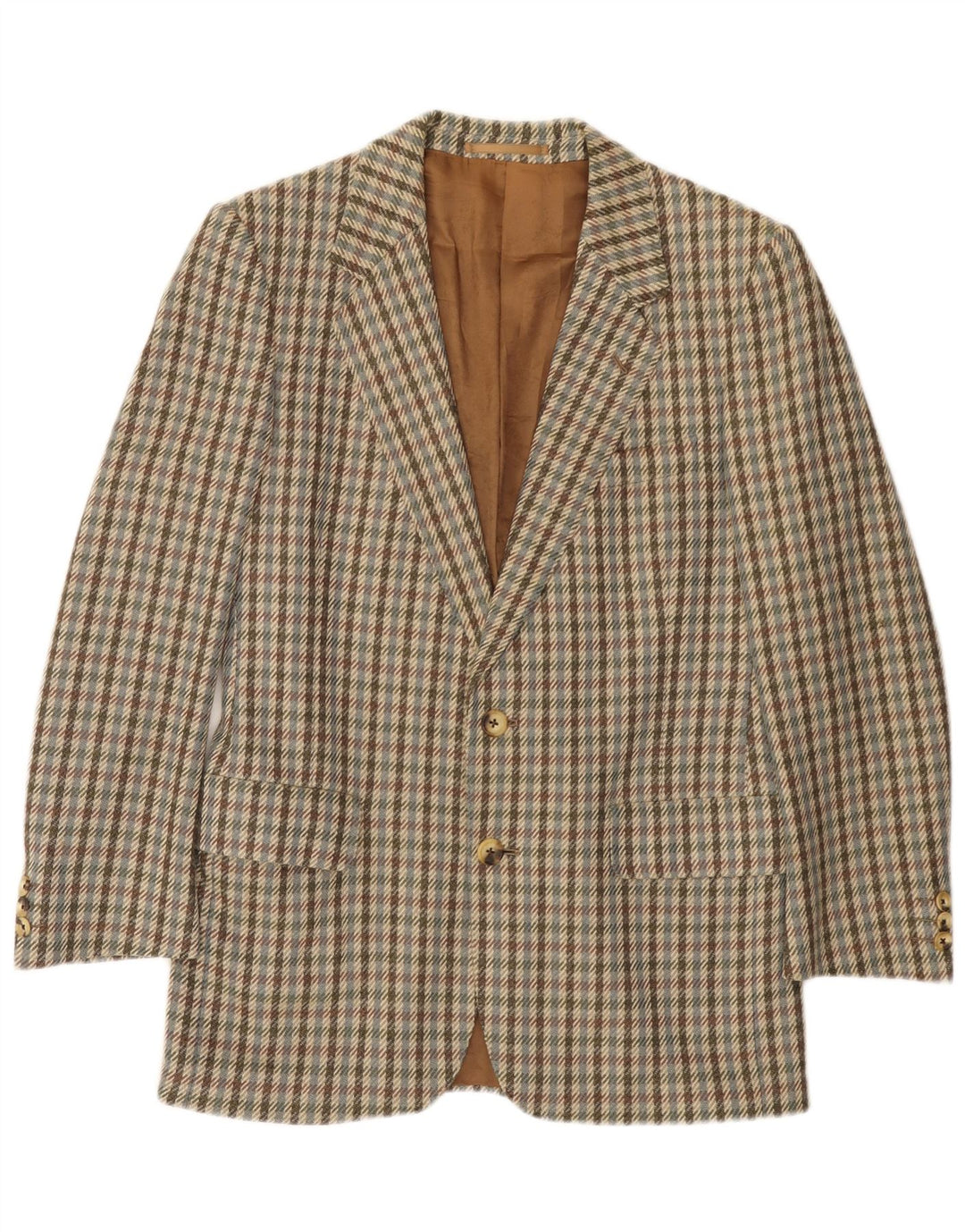 Aquascutum Chaqueta tipo blazer de 2 botones para hombre UK 36 Small Multicolor Cashmere