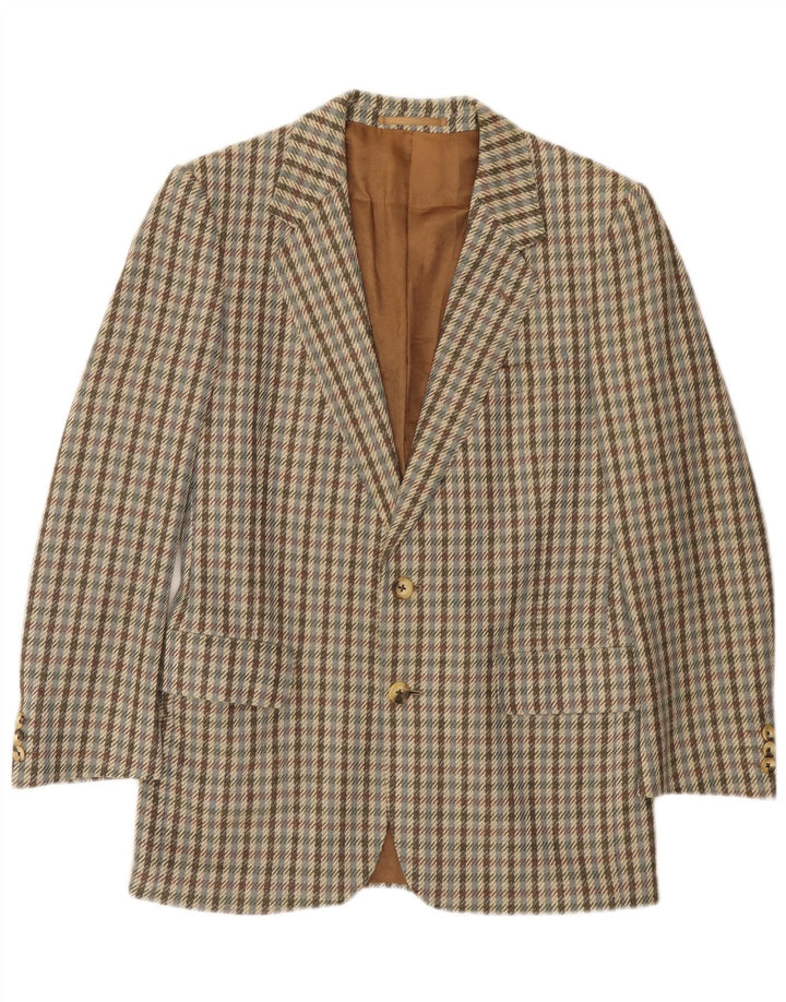 Aquascutum Chaqueta tipo blazer de 2 botones para hombre UK 36 Small Multicolor Cashmere