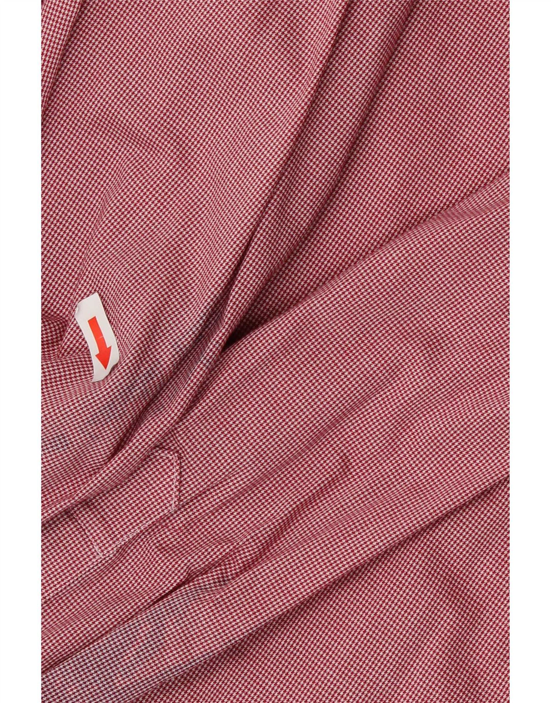 Tommy Hilfiger Camisa Flex Slim Fit para Hombre Talla 16 Grande Pata de Gallo Roja