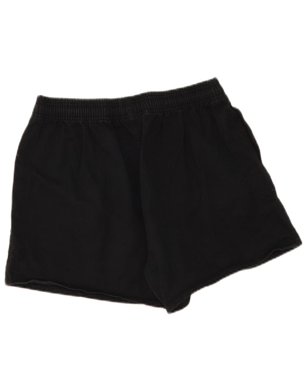 Canterbury - Pantalones cortos deportivos para hombre, talla grande, algodón negro
