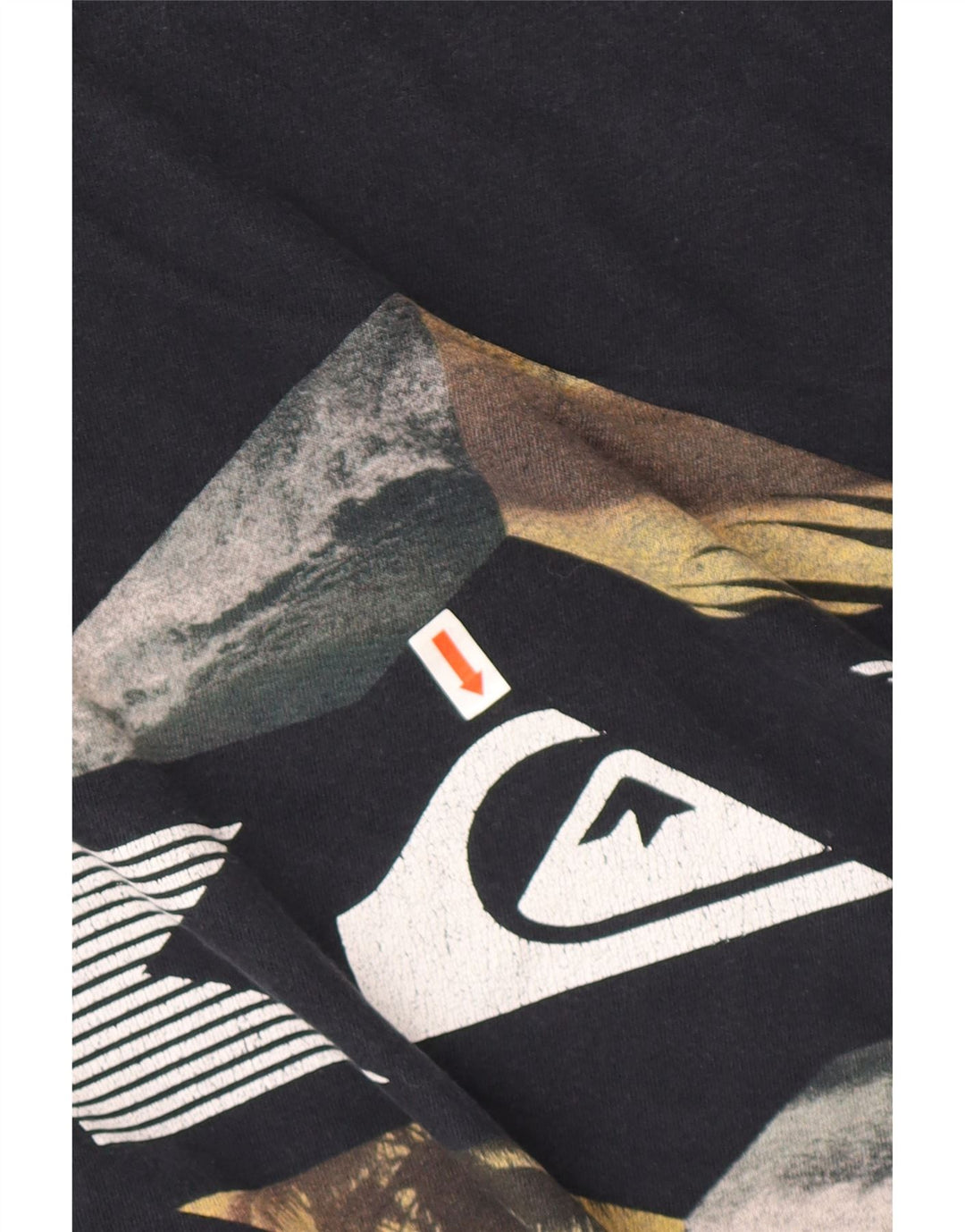 QUIKSILVER Camiseta gráfica de ajuste regular para hombre, talla grande, color negro